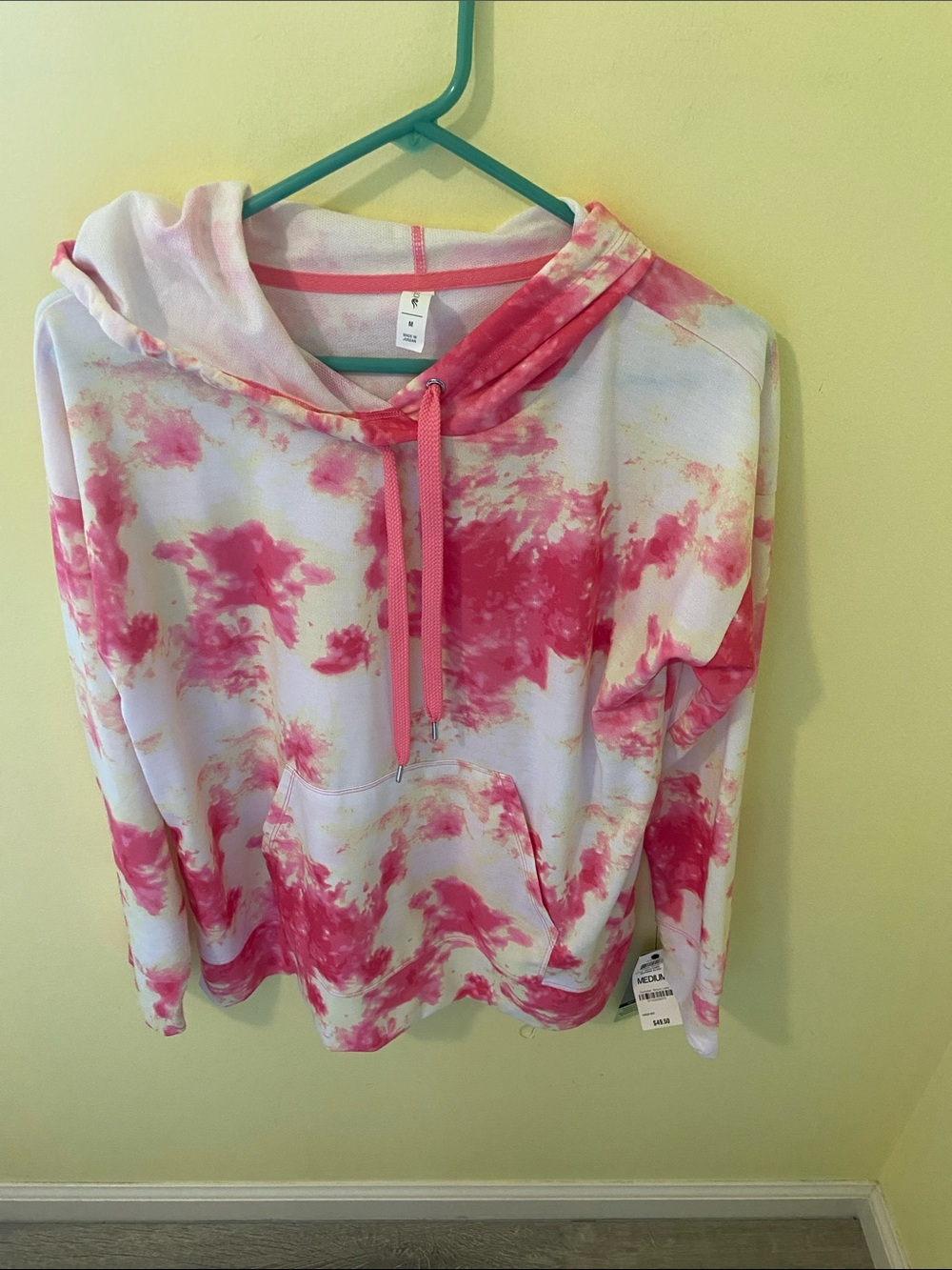 Ideology Pink Tie-Dye Pullover Hoodie